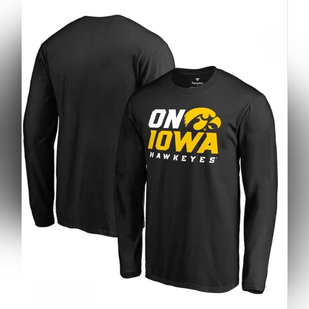 Iowa Hawkeyes Fanatics Hometown Collection Black Long Sleeve T-Shirt Men's XL